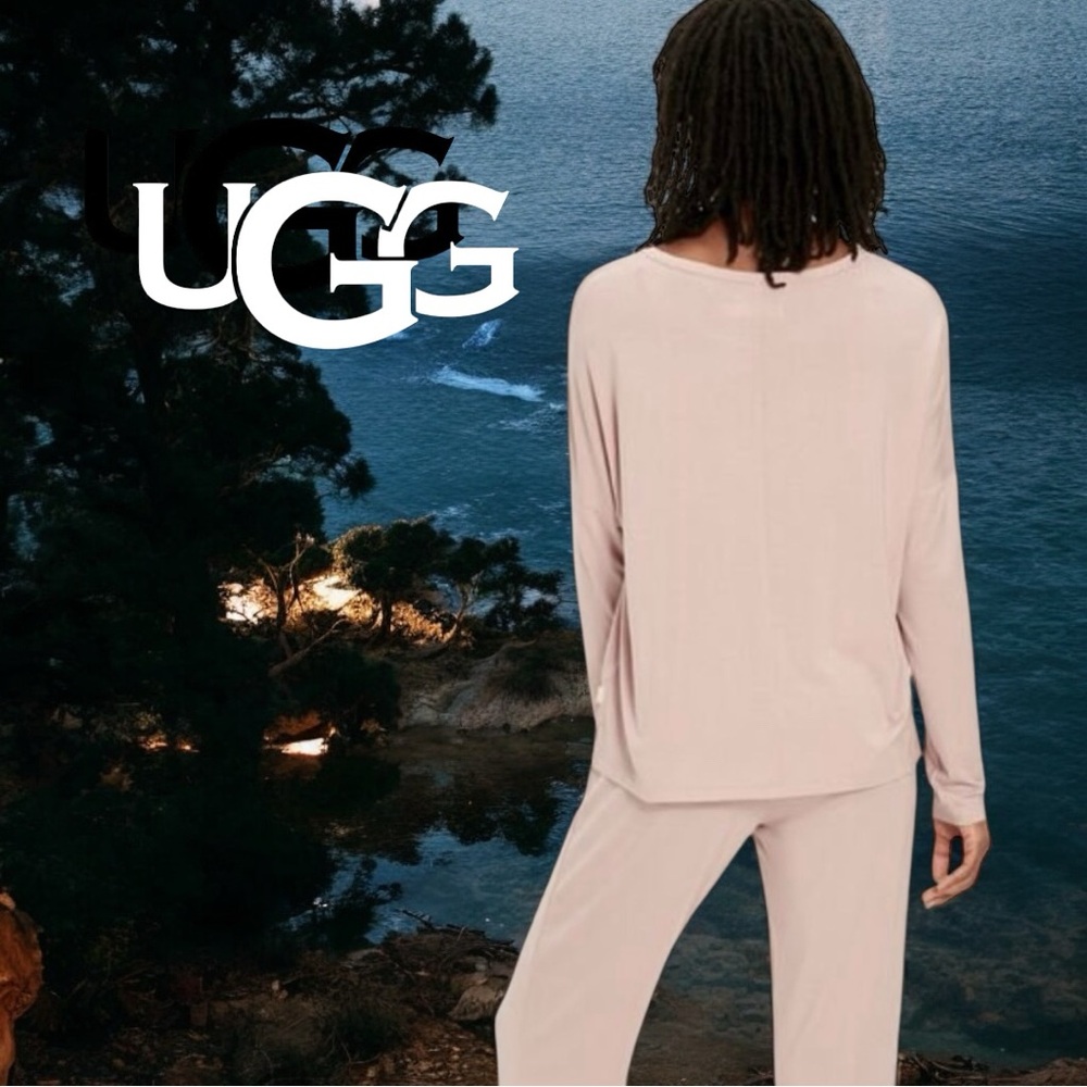 New UGG Pink Tee - Long Sleeve - Silky Ugg T-Shirt Top - Size Small - Color PCNY - Picture 4 of 15